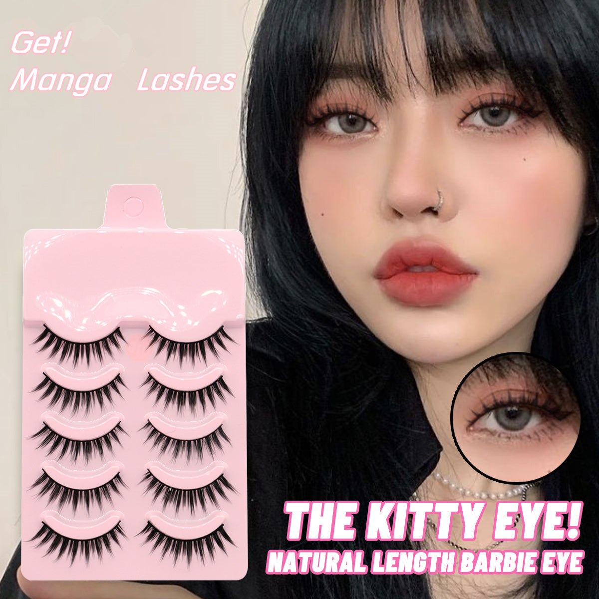 5 Pairs Manga Wimpern Neue Ankunft Anime Cosplay Natürliche Wispy Koreanische Make-Up Künstliche Falsche Wimpern