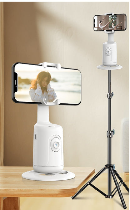 360 Auto Stabilizues Gimbal për Ndjekjen e Fytyrës me AI, Stabilizues Smart për Ndjekjen e Fytyrës, Mbajtës Telefoni Automatik për Video, Vlog, Transmetime të Drejtpërdrejta, Tripod