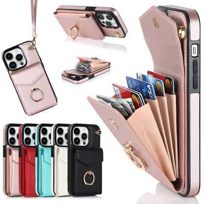 Versatile Leather Case With Multifunctional Card Insertion Phone Case