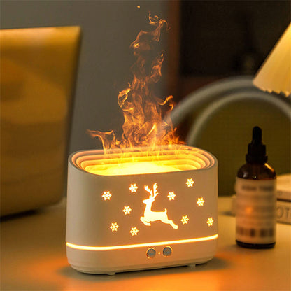 Elch Flamme Befeuchter Diffusor Stumm Haushalt Atmosphäre Lampe Weihnachten Home Dekorationen