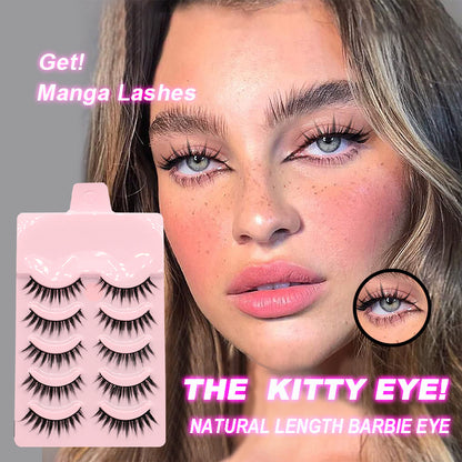 5 Pairs Manga Wimpern Neue Ankunft Anime Cosplay Natürliche Wispy Koreanische Make-Up Künstliche Falsche Wimpern