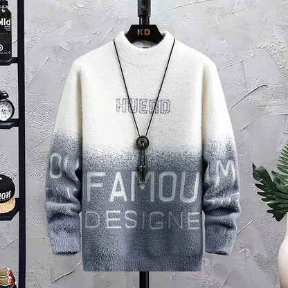 Men's Half Turtleneck  With Fleece Thickened Sweater