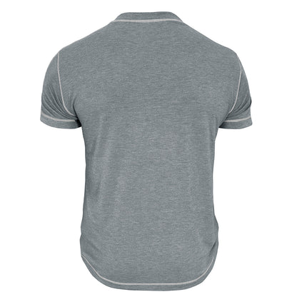 Men's Retro Short Sleeve T-shirt Color-block Crew Neck
