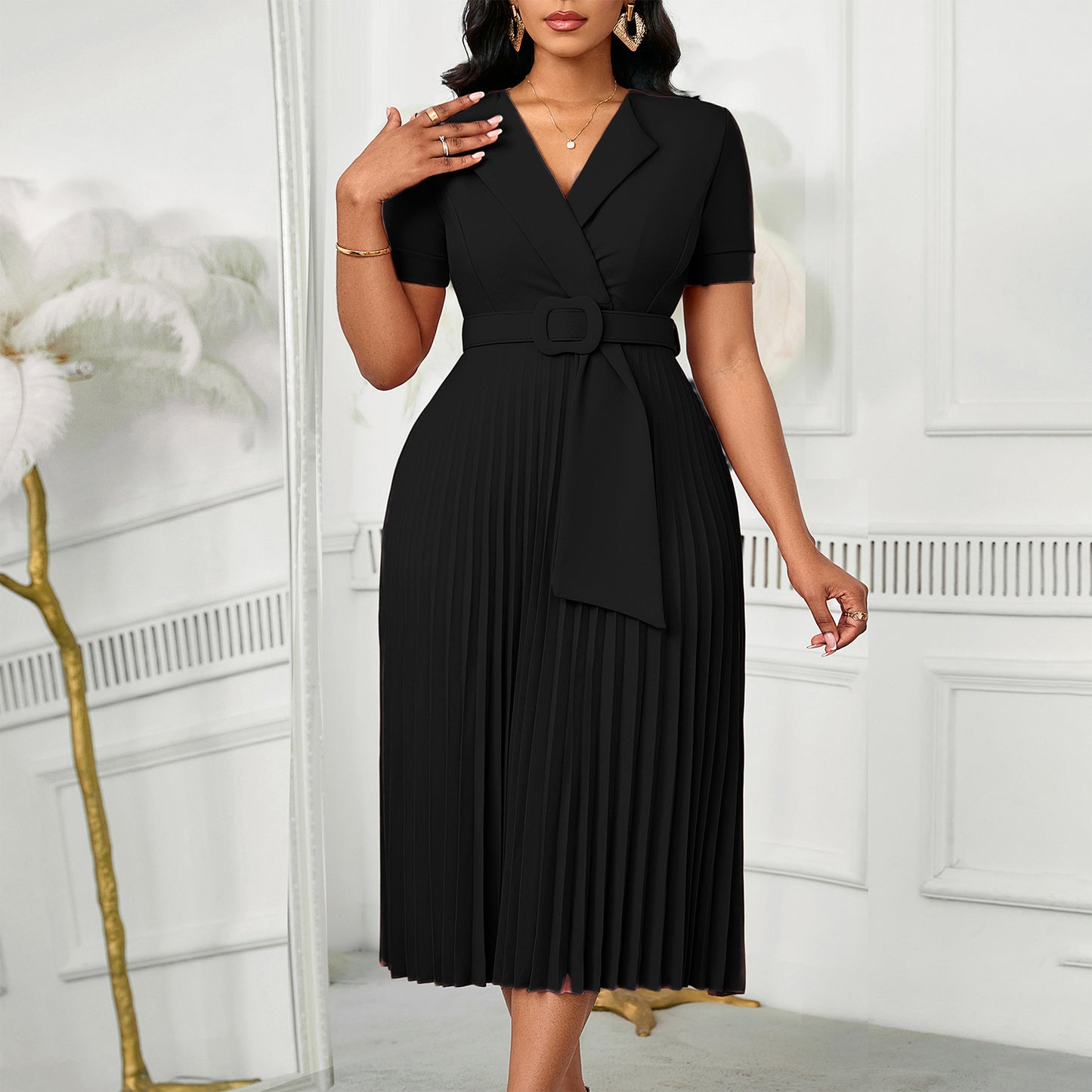 Women's Plus-Size High-Waisted Dress