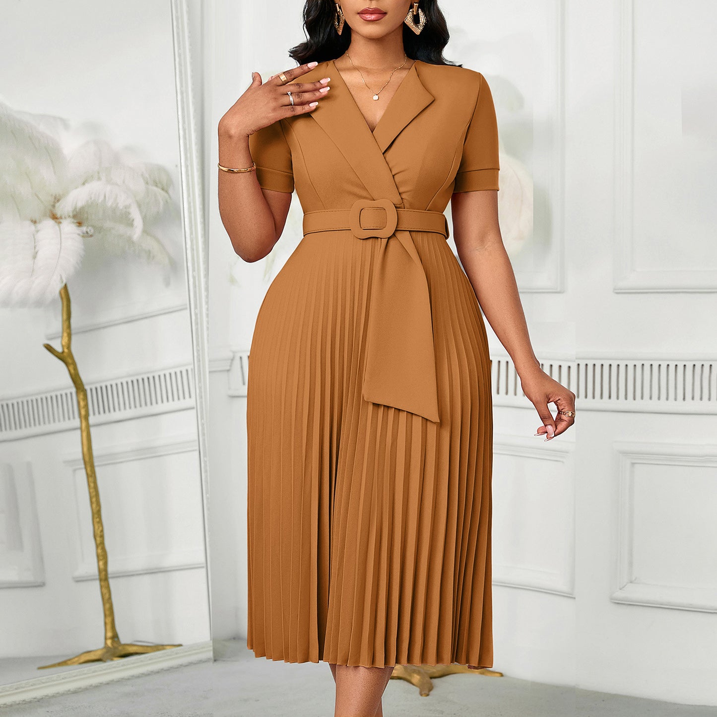 Women's Plus-Size High-Waisted Dress