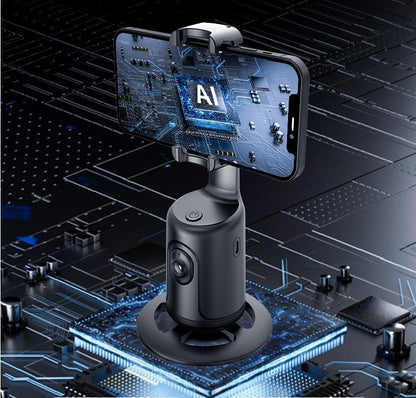 360 Auto Stabilizues Gimbal për Ndjekjen e Fytyrës me AI, Stabilizues Smart për Ndjekjen e Fytyrës, Mbajtës Telefoni Automatik për Video, Vlog, Transmetime të Drejtpërdrejta, Tripod