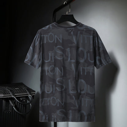 Ice Silk Short-sleeved T-shirt Round Neck Top Loose Cold Half-sleeved Shirt