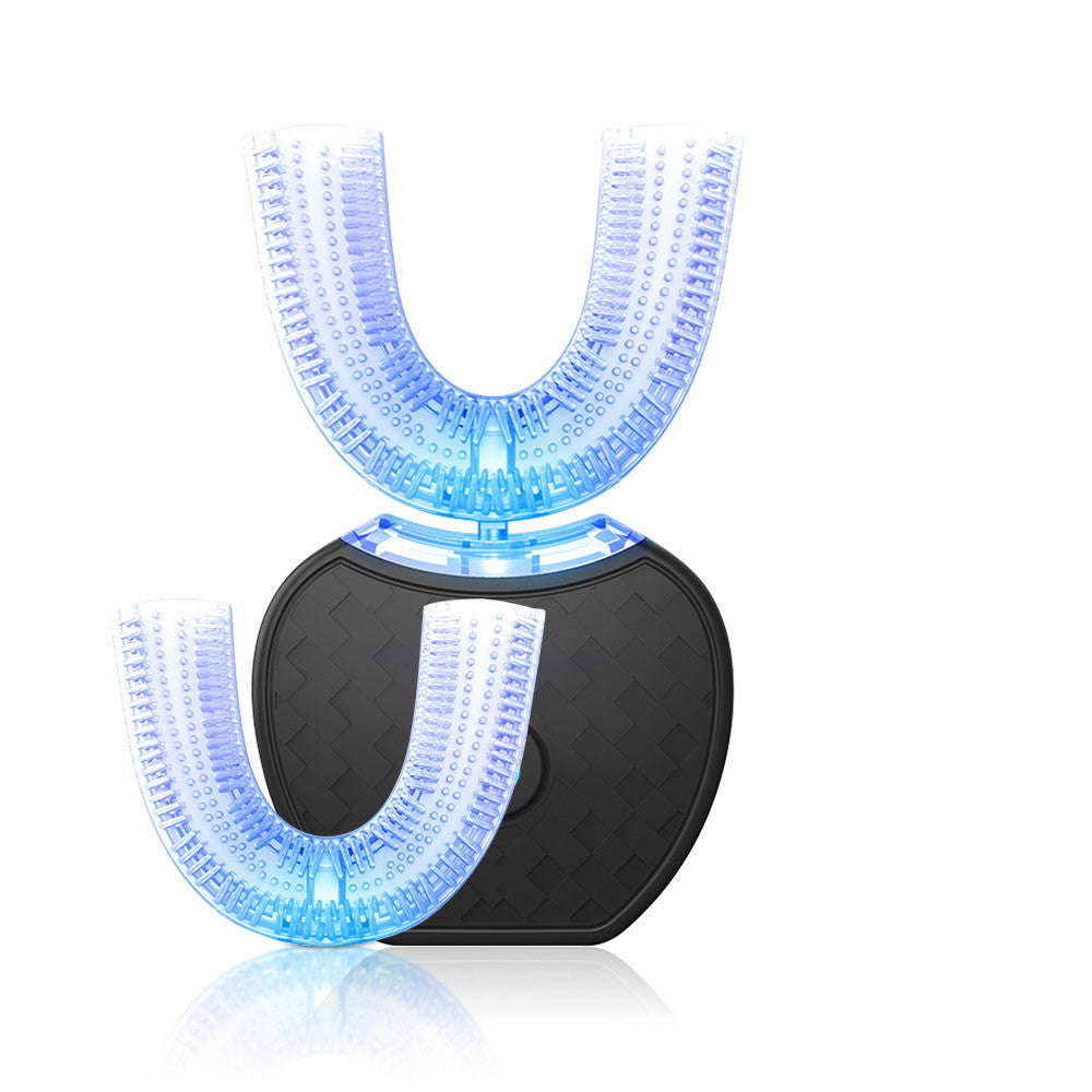 360 Grad intelligente automatische elektrische Zahnbürste, wasserdicht, U-Typ-Zahnbürste, Aufhellung, blaues Licht, USB-Aufladung 