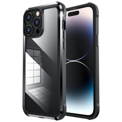 Metal Drop-proof Full Wrap Transparent Plus Stainless Steel Phone Case