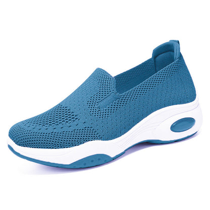 Women's Platform Flying Woven Casual Slip-on Height Increasing Cloth Shoes