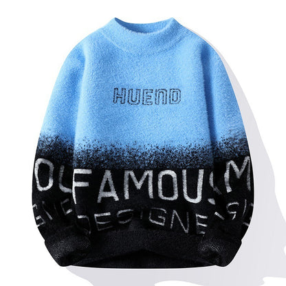 Men's Half Turtleneck  With Fleece Thickened Sweater