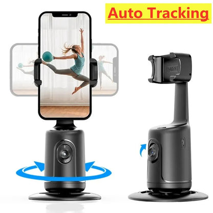 360 Auto Stabilizues Gimbal për Ndjekjen e Fytyrës me AI, Stabilizues Smart për Ndjekjen e Fytyrës, Mbajtës Telefoni Automatik për Video, Vlog, Transmetime të Drejtpërdrejta, Tripod