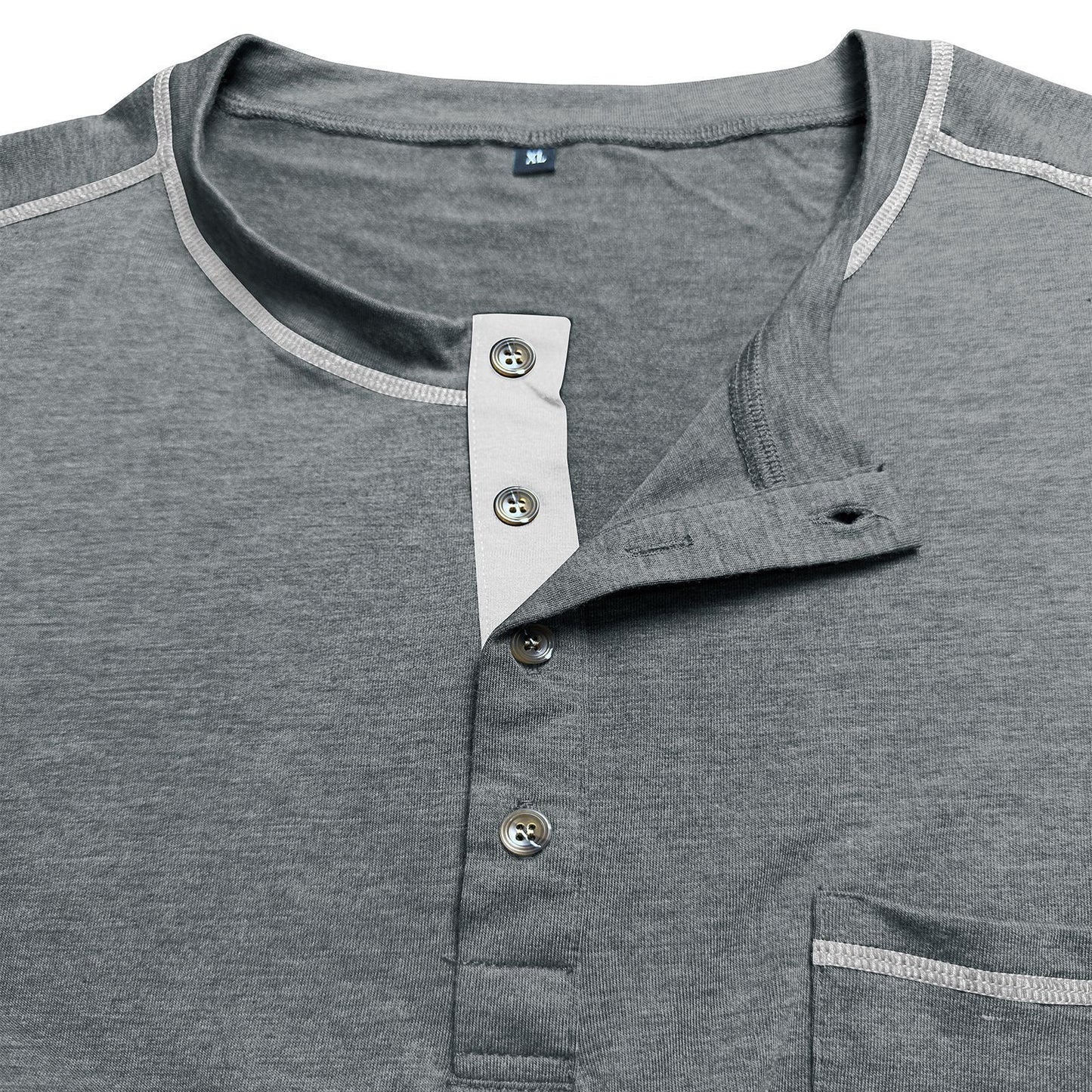Men's Retro Short Sleeve T-shirt Color-block Crew Neck