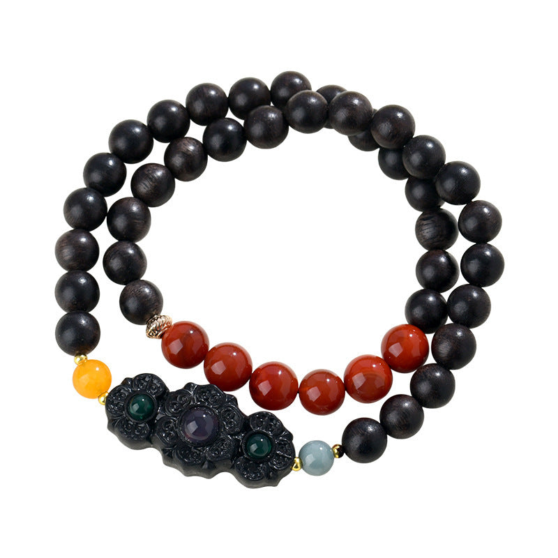 Natural Sandalwood Bodhi Round Beads Bead Bracelet