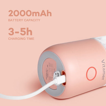 350 ml tragbarer Mixer, Entsafter, elektrisch, wiederaufladbar über USB, Mixer, Smoothie, matschig, Tasse, Saftmixer, Flasche, USB-Aufladung, Küchenhelfer